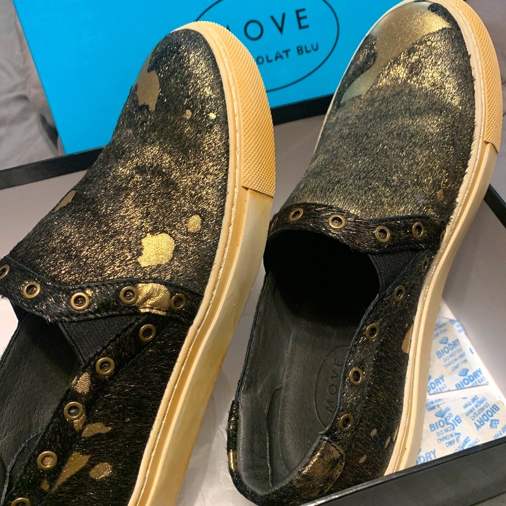 Gold Spot Slip On Distressed Sneaker